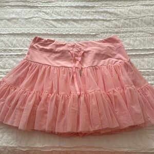 Bubblegum Pink tulle tennis skort